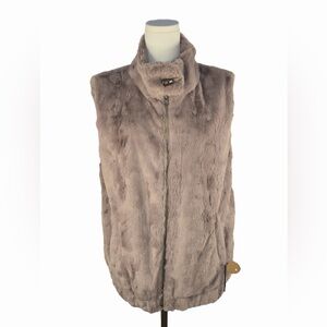 Sanctuary Women's Faux Fur Vest in Taupe Size Medium